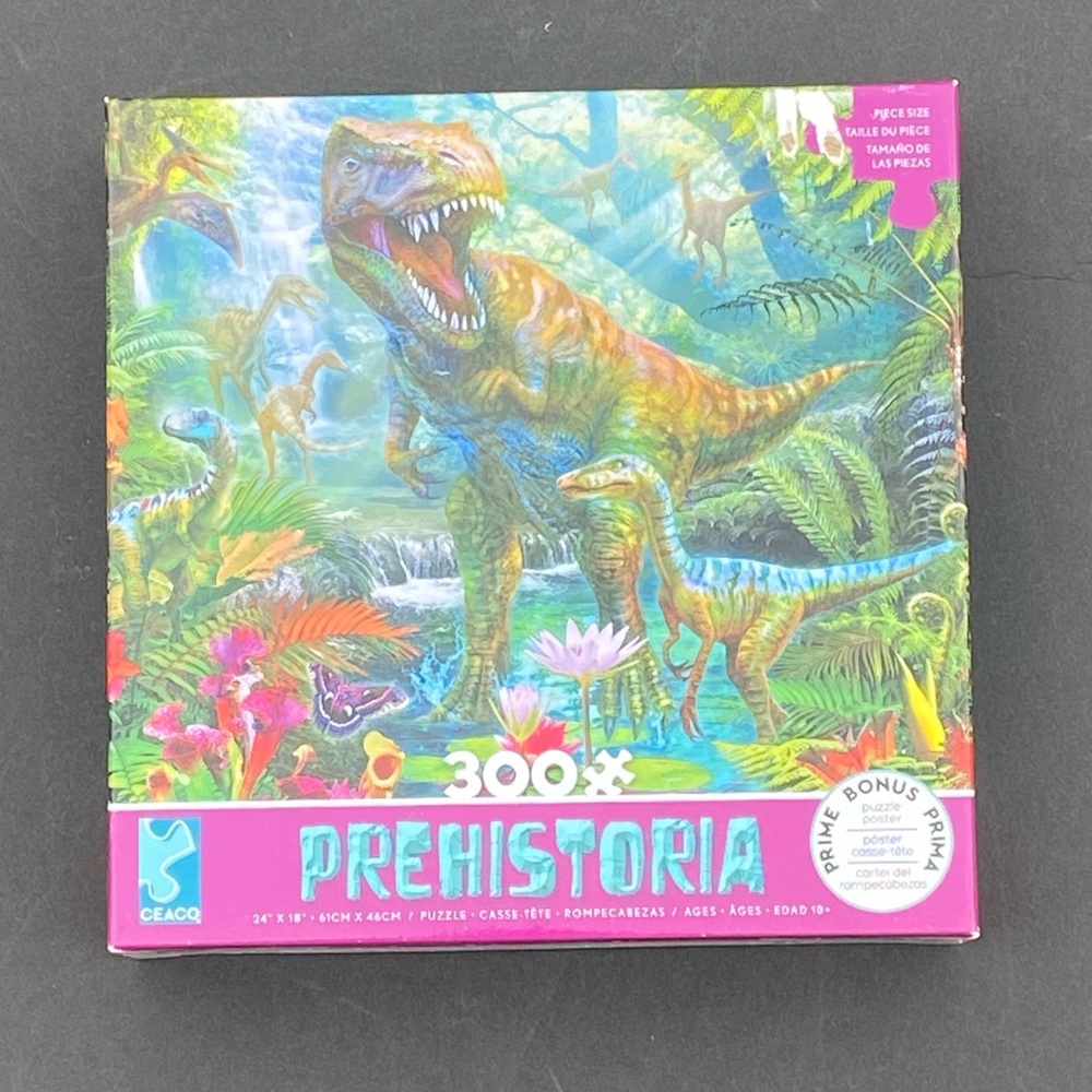 Green and Blue Dinosaur Puzzle Game